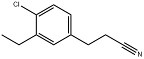 4-Chloro-3-ethylphenylpropanenitrile Structure