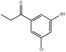 1-(3-Chloro-5-mercaptophenyl)propan-1-one Structure