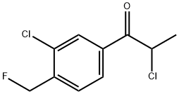 2-Chloro-1-(3-chloro-4-(fluoromethyl)phenyl)propan-1-one Structure