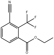 Benzoic acid, 3-cyano-2-(trifluoromethyl)-, ethyl ester Structure