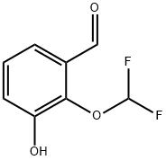 2-Difluoromethoxy-3-hydroxybenzaldehyde Structure