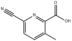 2-Pyridinecarboxylic acid, 6-cyano-3-methyl- Structure