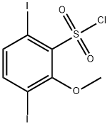 3,6-Diiodo-2-methoxybenzenesulfonylchloride Structure