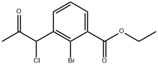 Ethyl 2-bromo-3-(1-chloro-2-oxopropyl)benzoate Structure