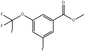 Benzoic acid, 3-fluoro-5-(trifluoromethoxy)-, methyl ester Structure