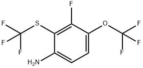 3-Fluoro-4-trifluoromethoxy-2-(trifluoromethylthio)aniline Structure