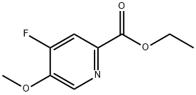 2-Pyridinecarboxylic acid, 4-fluoro-5-methoxy-, ethyl ester Structure