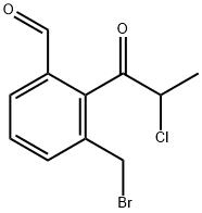 3-(Bromomethyl)-2-(2-chloropropanoyl)benzaldehyde Structure