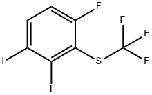 1,2-Diiodo-4-fluoro-3-(trifluoromethylthio)benzene Structure