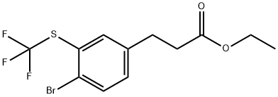 Ethyl 3-(4-bromo-3-(trifluoromethylthio)phenyl)propanoate Structure