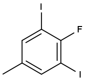 Benzene, 2-fluoro-1,3-diiodo-5-methyl- Structure