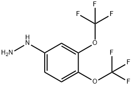 (3,4-Bis(trifluoromethoxy)phenyl)hydrazine Structure