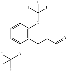 (2,6-Bis(trifluoromethoxy)phenyl)propanal Structure