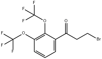 1-(2,3-Bis(trifluoromethoxy)phenyl)-3-bromopropan-1-one Structure