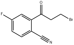 2-(3-Bromopropanoyl)-4-fluorobenzonitrile 구조식 이미지