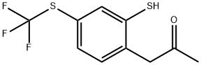 2-(2-Oxopropyl)-5-(trifluoromethylthio)thiophenol 구조식 이미지