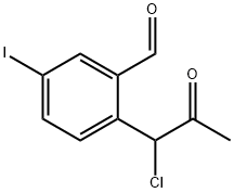 2-(1-Chloro-2-oxopropyl)-5-iodobenzaldehyde Structure