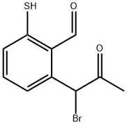 2-(1-Bromo-2-oxopropyl)-6-mercaptobenzaldehyde Structure