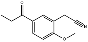 2-Methoxy-5-propionylphenylacetonitrile Structure