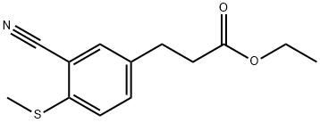 Ethyl 3-(3-cyano-4-(methylthio)phenyl)propanoate Structure