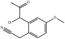 2-(1-Chloro-2-oxopropyl)-4-methoxyphenylacetonitrile Structure