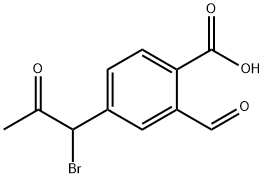 4-(1-Bromo-2-oxopropyl)-2-formylbenzoic acid Structure