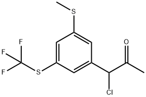 1-Chloro-1-(3-(methylthio)-5-(trifluoromethylthio)phenyl)propan-2-one Structure