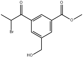 Methyl 3-(2-bromopropanoyl)-5-(hydroxymethyl)benzoate Structure