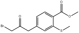 Methyl 4-(3-bromo-2-oxopropyl)-2-(methylthio)benzoate Structure