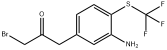 1-(3-Amino-4-(trifluoromethylthio)phenyl)-3-bromopropan-2-one 구조식 이미지