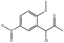 1-Chloro-1-(2-(methylthio)-5-nitrophenyl)propan-2-one Structure