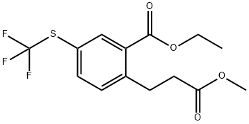 Ethyl 2-(3-methoxy-3-oxopropyl)-5-(trifluoromethylthio)benzoate Structure