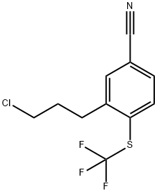 3-(3-Chloropropyl)-4-(trifluoromethylthio)benzonitrile Structure