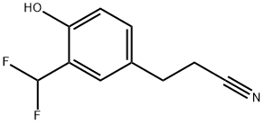 3-(Difluoromethyl)-4-hydroxyphenylpropanenitrile Structure