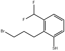 2-(3-Bromopropyl)-3-(difluoromethyl)thiophenol Structure