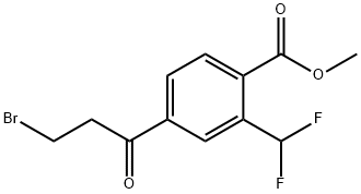 Methyl 4-(3-bromopropanoyl)-2-(difluoromethyl)benzoate Structure