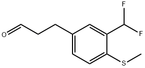 3-(3-(Difluoromethyl)-4-(methylthio)phenyl)propanal Structure