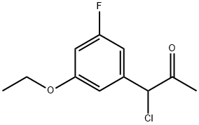 1-Chloro-1-(3-ethoxy-5-fluorophenyl)propan-2-one 구조식 이미지