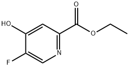 2-Pyridinecarboxylic acid, 5-fluoro-4-hydroxy-, ethyl ester 구조식 이미지