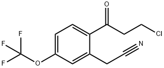 2-(3-Chloropropanoyl)-5-(trifluoromethoxy)phenylacetonitrile Structure