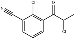 2-Chloro-3-(2-chloropropanoyl)benzonitrile Structure