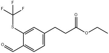 Ethyl 3-(4-formyl-3-(trifluoromethylthio)phenyl)propanoate Structure