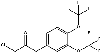 1-(3,4-Bis(trifluoromethoxy)phenyl)-3-chloropropan-2-one Structure