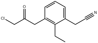 3-(3-Chloro-2-oxopropyl)-2-ethylphenylacetonitrile Structure