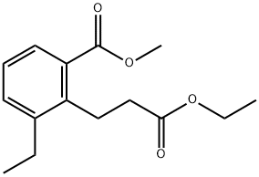 Methyl 2-(3-ethoxy-3-oxopropyl)-3-ethylbenzoate Structure