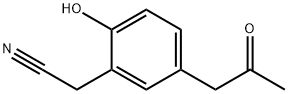 2-Hydroxy-5-(2-oxopropyl)phenylacetonitrile Structure