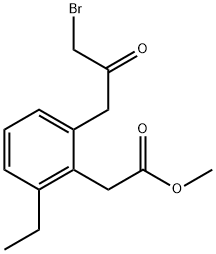 Methyl 2-(3-bromo-2-oxopropyl)-6-ethylphenylacetate Structure