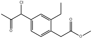 Methyl 4-(1-chloro-2-oxopropyl)-2-ethylphenylacetate Structure