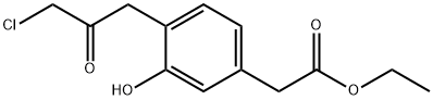 Ethyl 4-(3-chloro-2-oxopropyl)-3-hydroxyphenylacetate Structure