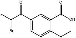 5-(2-Bromopropanoyl)-2-ethylbenzoic acid 구조식 이미지